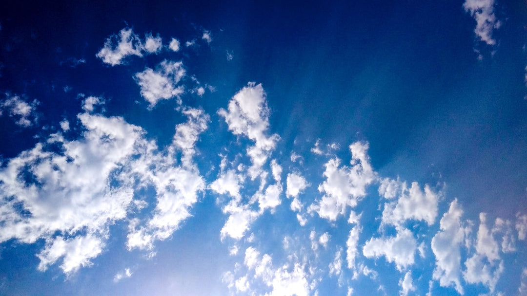 Bright sun in a blue sky
