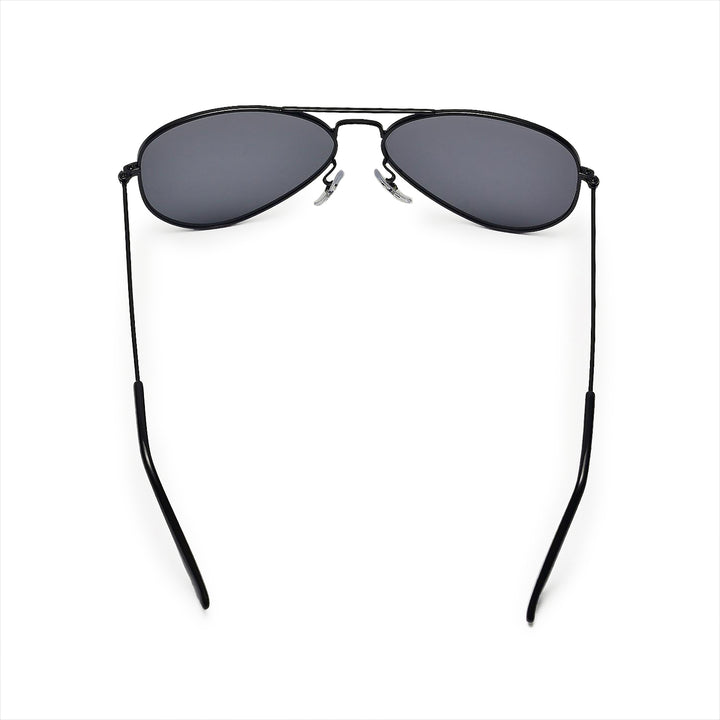 Walleva Pilo Polarized Sunglasses — Aluminum Alloy Frame — Black Frame / Black Polarized