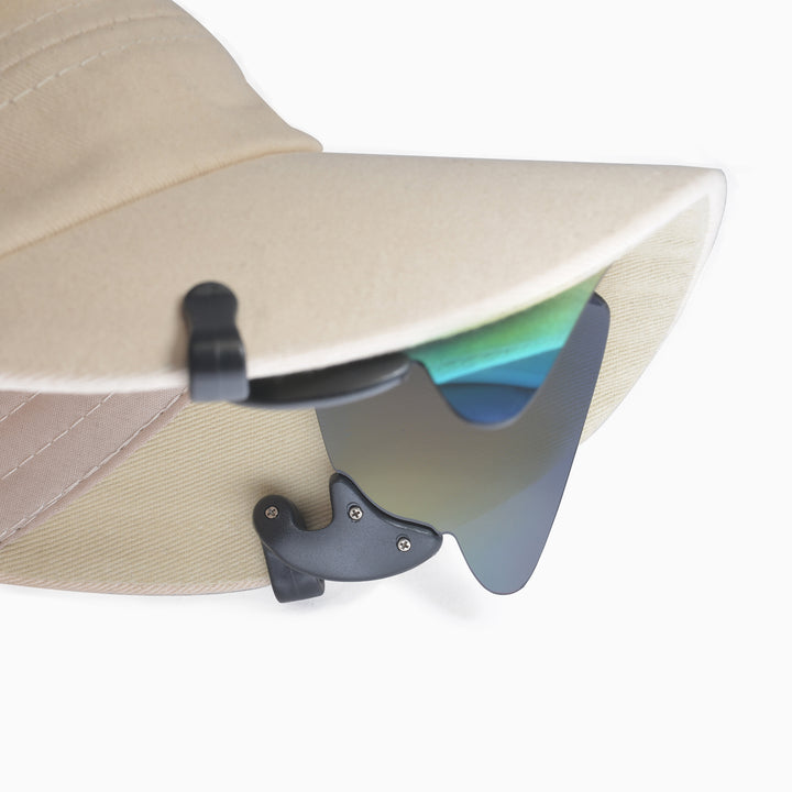 Walleva WSG003 Polarized Hat-Clip Sport Sunglasses — Fire Red