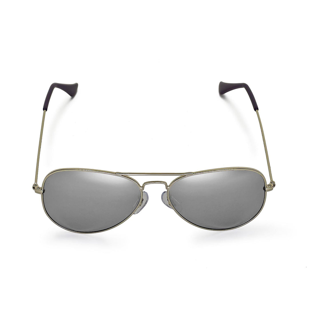 Walleva Pilo Polarized Sunglasses — Aluminum Alloy Frame — Titanium Frame / Titanium Mirror
