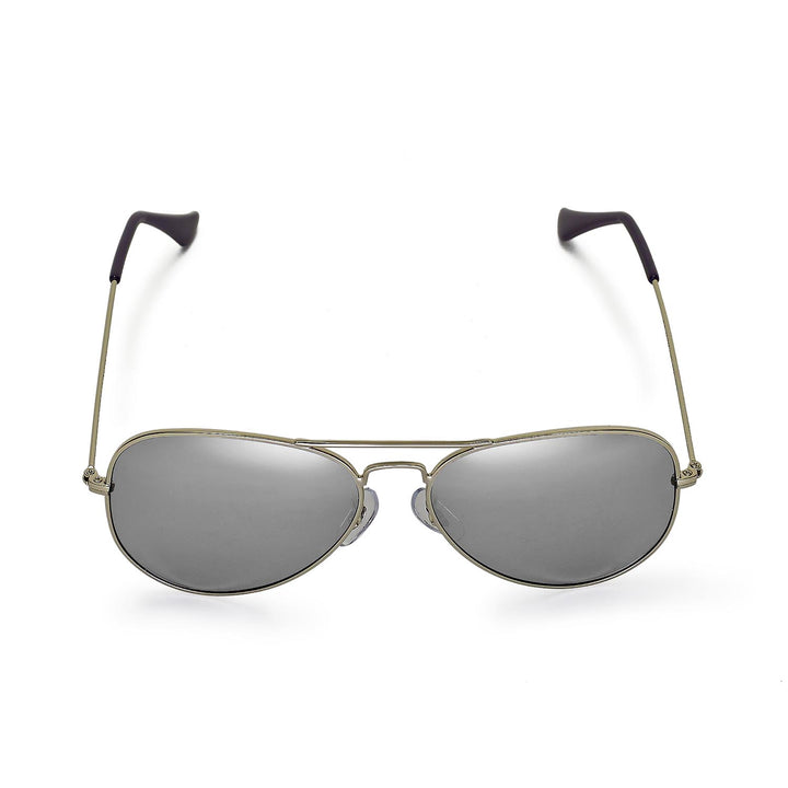 Walleva Pilo Polarized Sunglasses — Aluminum Alloy Frame — Titanium Frame / Titanium Mirror