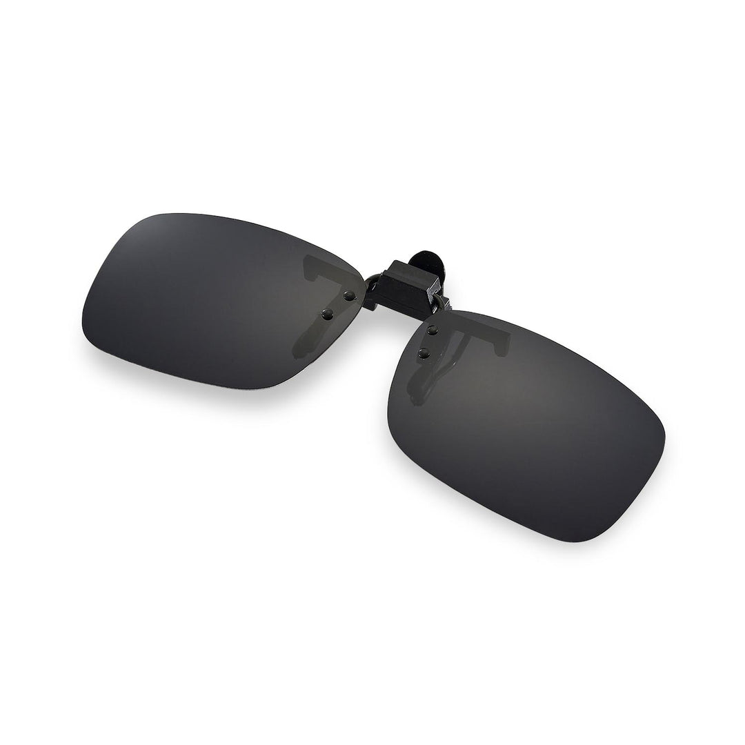 Walleva Polarized Clip-On Flip-Up Sunglasses — Black