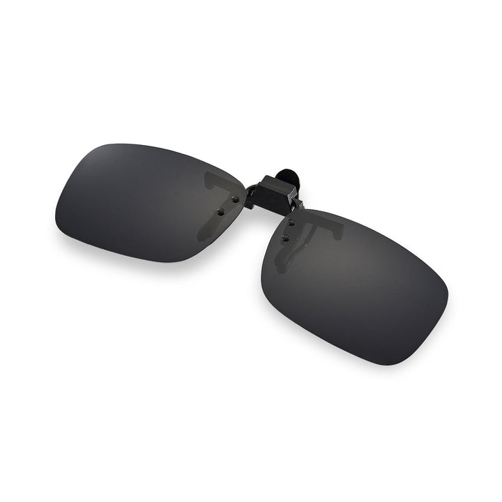 Walleva Polarized Clip-On Flip-Up Sunglasses — Black