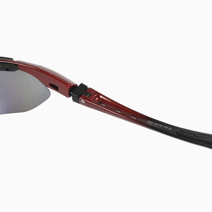 Walleva WSG001 Polarized Sunglasses — Rx-Ready with Hat Clip — Fire Red