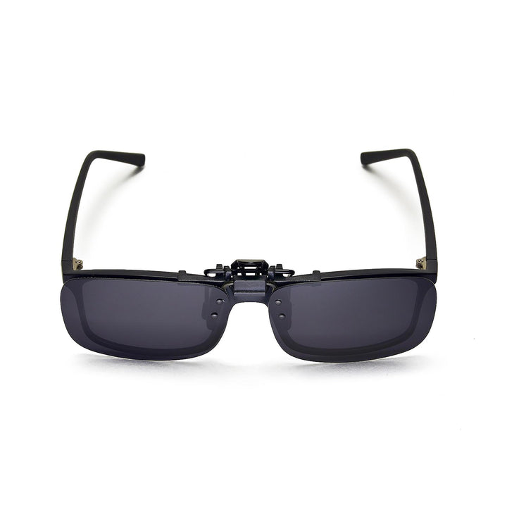 Walleva Polarized Clip-On Flip-Up Sunglasses — Black