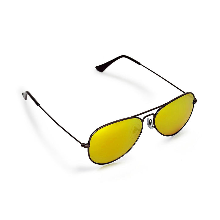 Walleva Pilo Polarized Sunglasses — Aluminum Alloy Frame — Gold Frame / 24K Gold Mirror