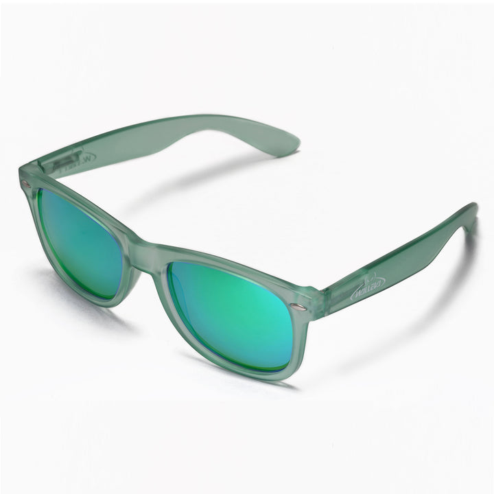Walleva Kudo Polarized Sunglasses — Green Frame / Emerald Green