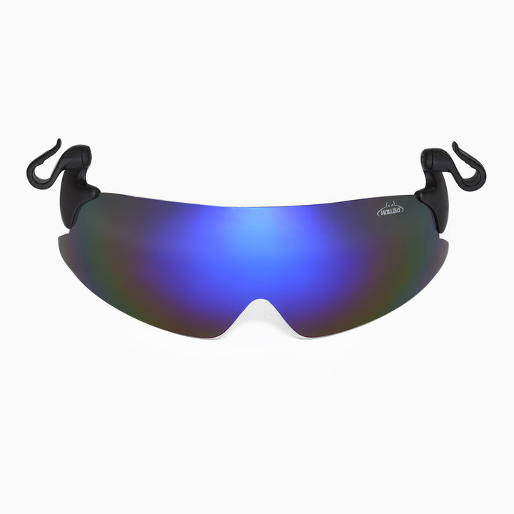 Walleva WSG003 Polarized Hat-Clip Sport Sunglasses — Ice Blue