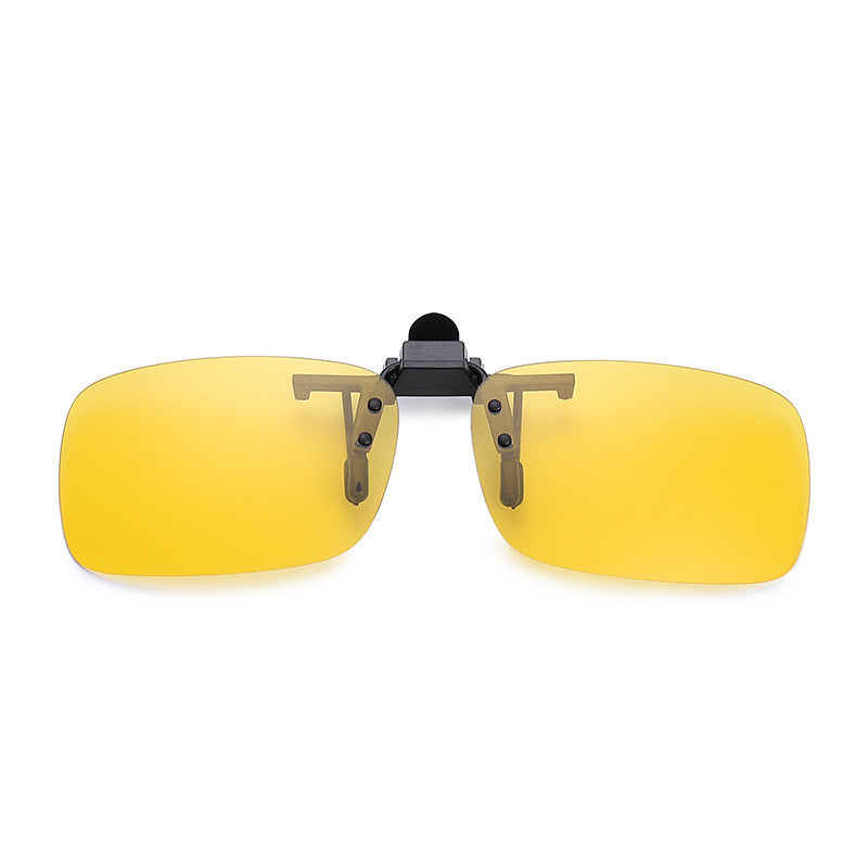 Walleva Polarized Clip-On Flip-Up Sunglasses — Yellow