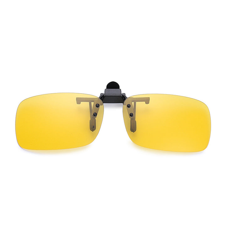 Walleva Polarized Clip-On Flip-Up Sunglasses — Yellow