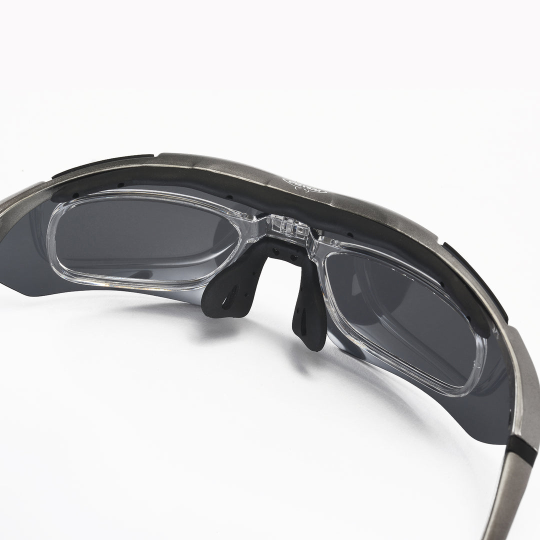 Walleva WSG001 Polarized Sunglasses — Rx-Ready with Hat Clip — Titanium