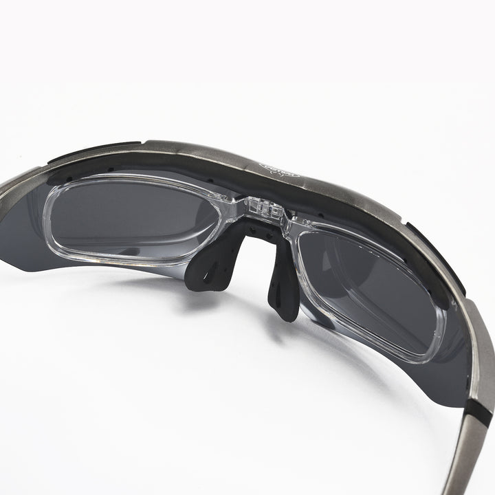 Walleva WSG001 Polarized Sunglasses — Rx-Ready with Hat Clip — Titanium