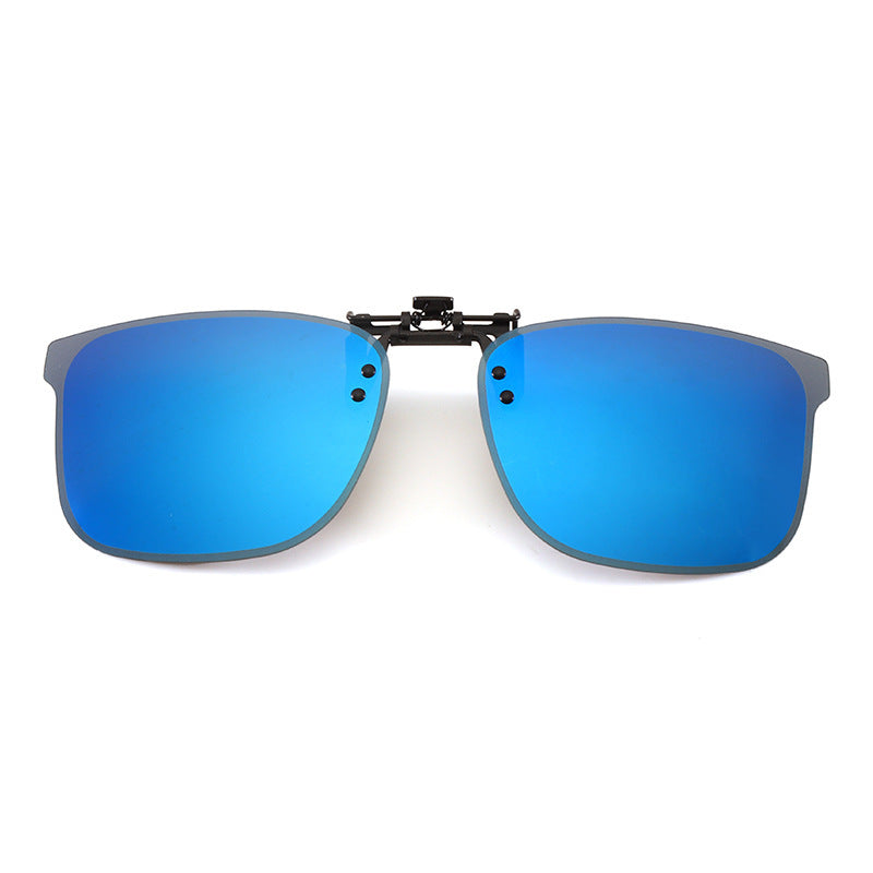 Walleva Polarized Clip-On Flip-Up Sunglasses — Blue