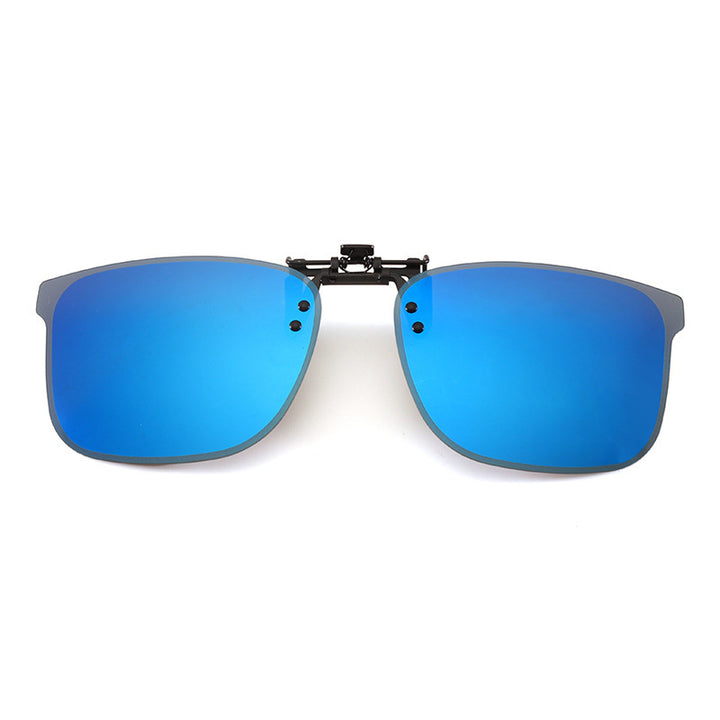 Walleva Polarized Clip-On Flip-Up Sunglasses — Blue