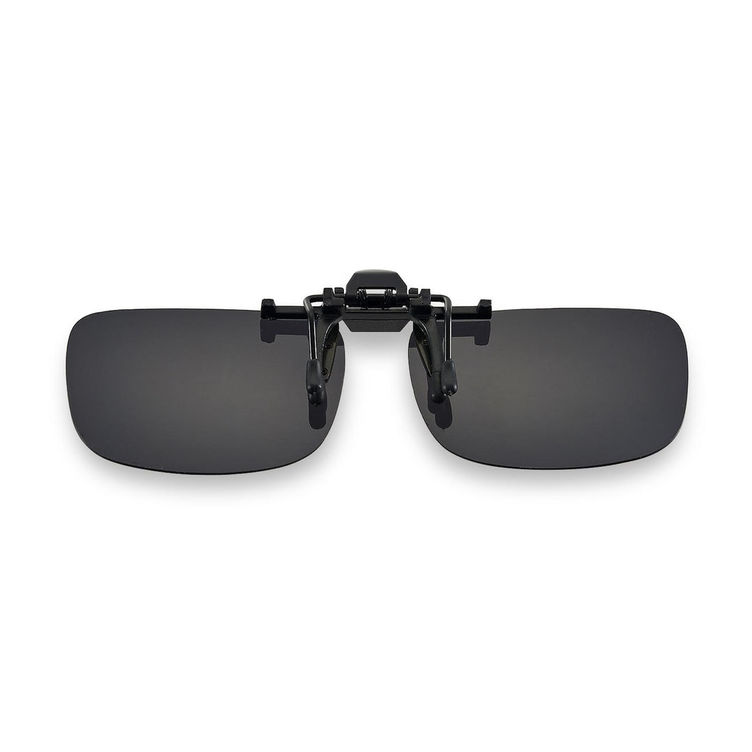 Walleva Polarized Clip-On Flip-Up Sunglasses — Black