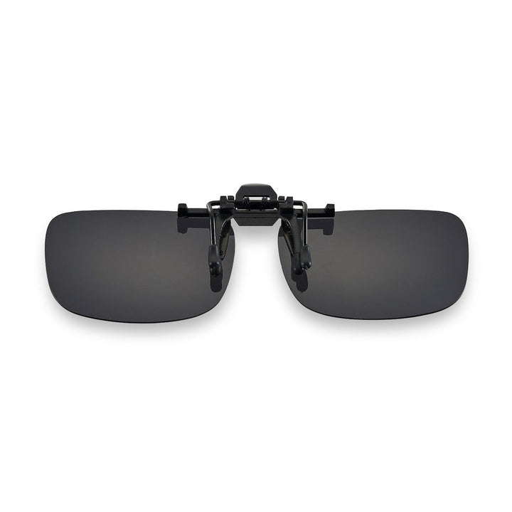 Walleva Polarized Clip-On Flip-Up Sunglasses — Black
