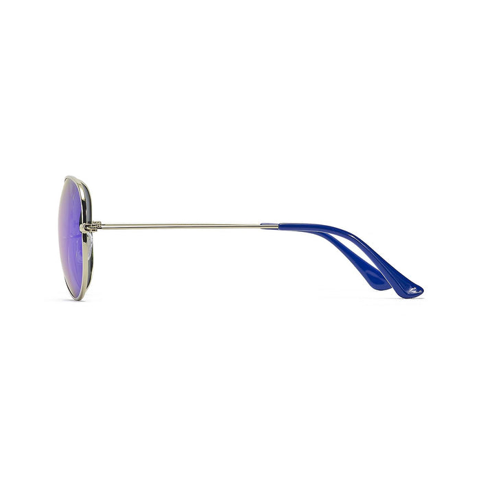 Walleva Pilo Polarized Sunglasses — Aluminum Alloy Frame — Titanium Frame / Blue Mirror