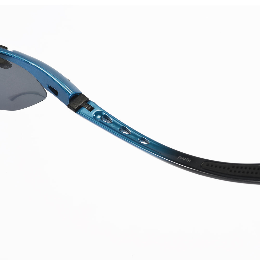 Walleva WSG001 Polarized Sunglasses — Rx-Ready with Hat Clip — Ice Blue