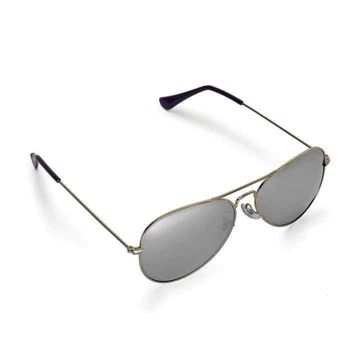 Walleva Pilo Polarized Sunglasses — Aluminum Alloy Frame — Titanium Frame / Titanium Mirror