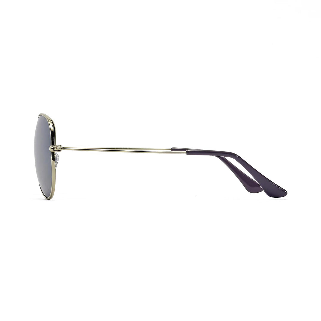 Walleva Pilo Polarized Sunglasses — Aluminum Alloy Frame — Titanium Frame / Titanium Mirror