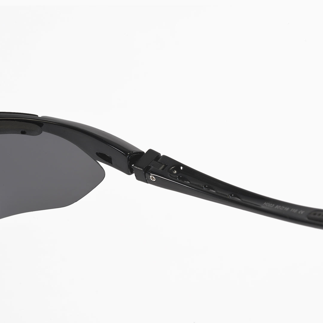 Walleva WSG001 Polarized Sunglasses — Rx-Ready with Hat Clip — Black