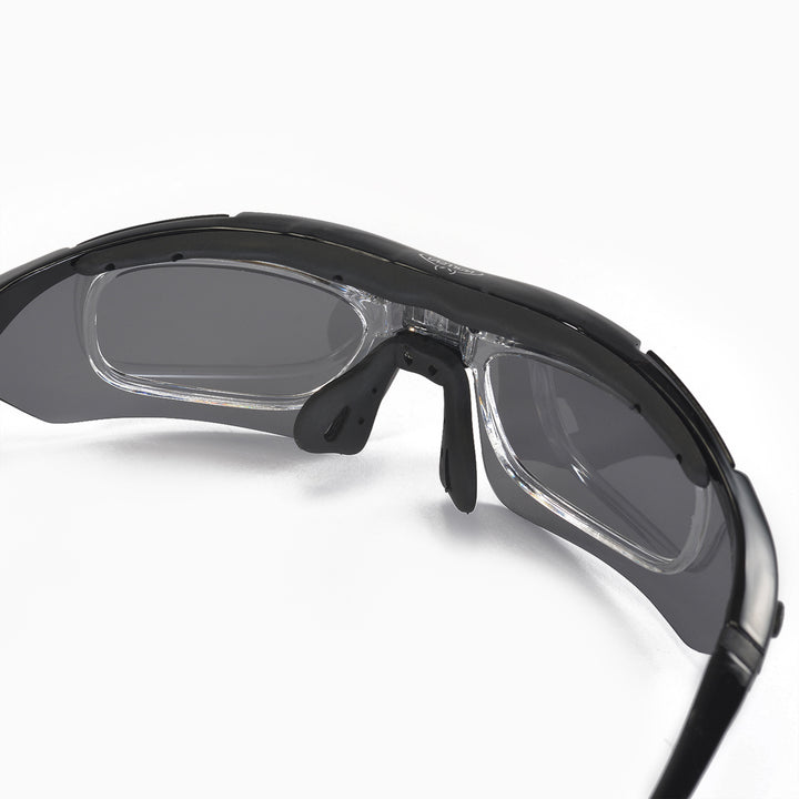 Walleva WSG001 Polarized Sunglasses — Rx-Ready with Hat Clip — Black