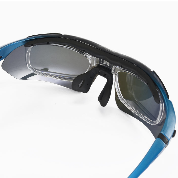 Walleva WSG001 Polarized Sunglasses — Rx-Ready with Hat Clip — Ice Blue