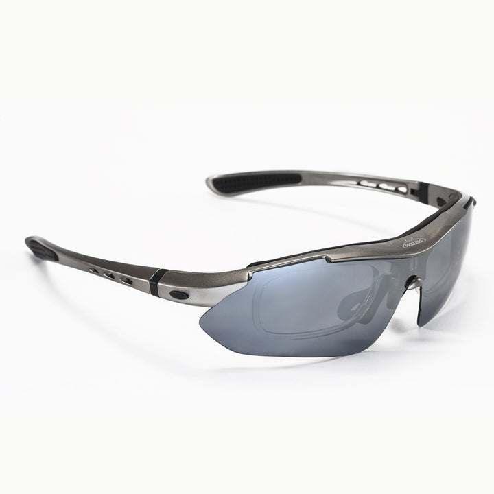 Walleva WSG001 Polarized Sunglasses — Rx-Ready with Hat Clip — Titanium