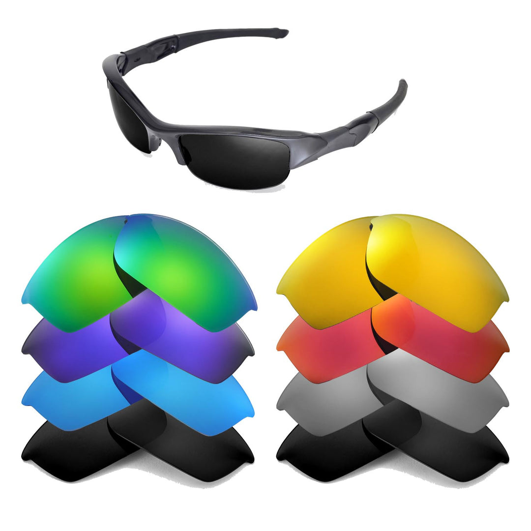 Walleva Replacement Lenses for Oakley Flak Jacket (OO9008 Series)