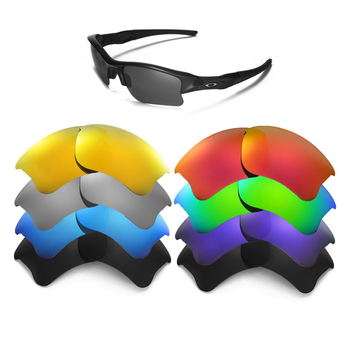 Walleva Replacement Lenses for Oakley Flak Jacket XLJ - color options