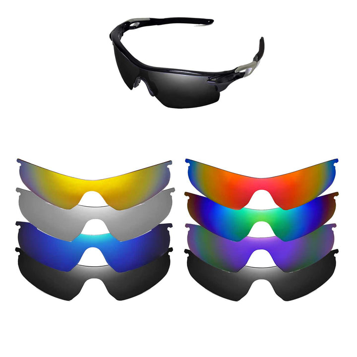 Walleva Replacement Lenses for Oakley RadarLock Pitch (OO9182 Series)