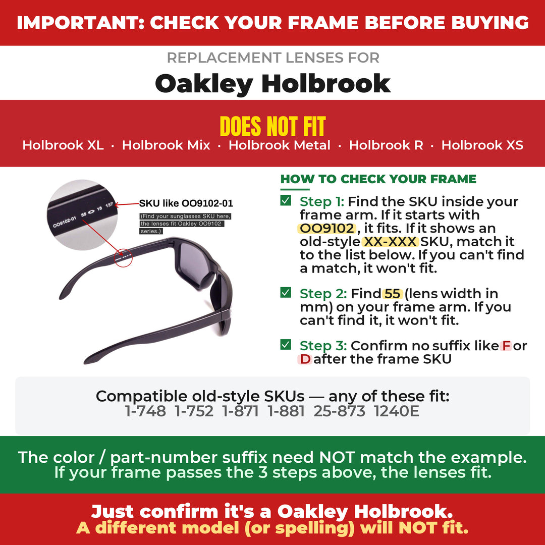 Verify your Oakley Holbrook frame