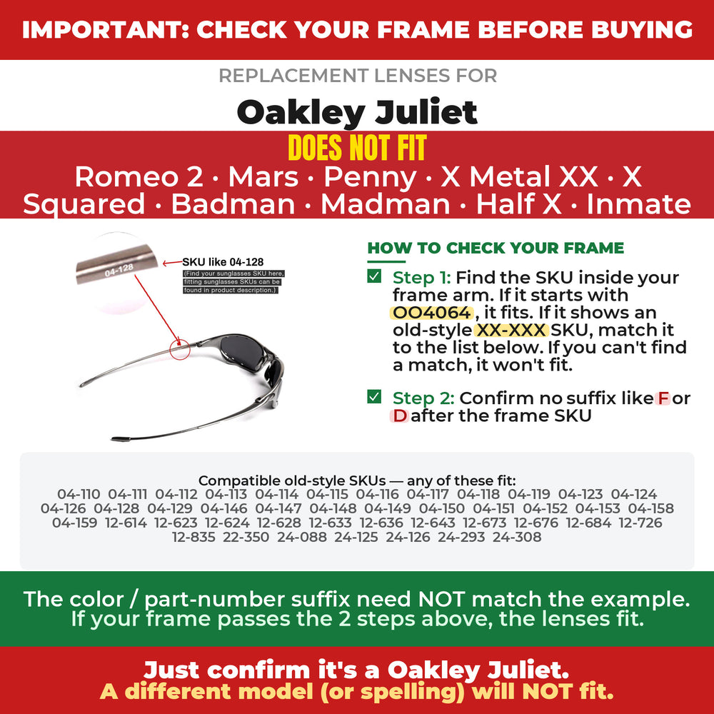 Verify your Oakley Juliet frame#color_black
