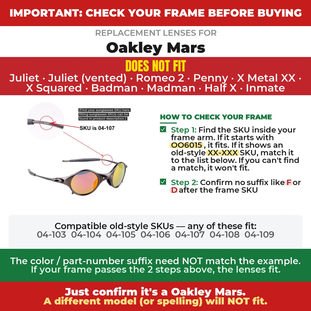 Verify your Oakley Mars frame#color_shared