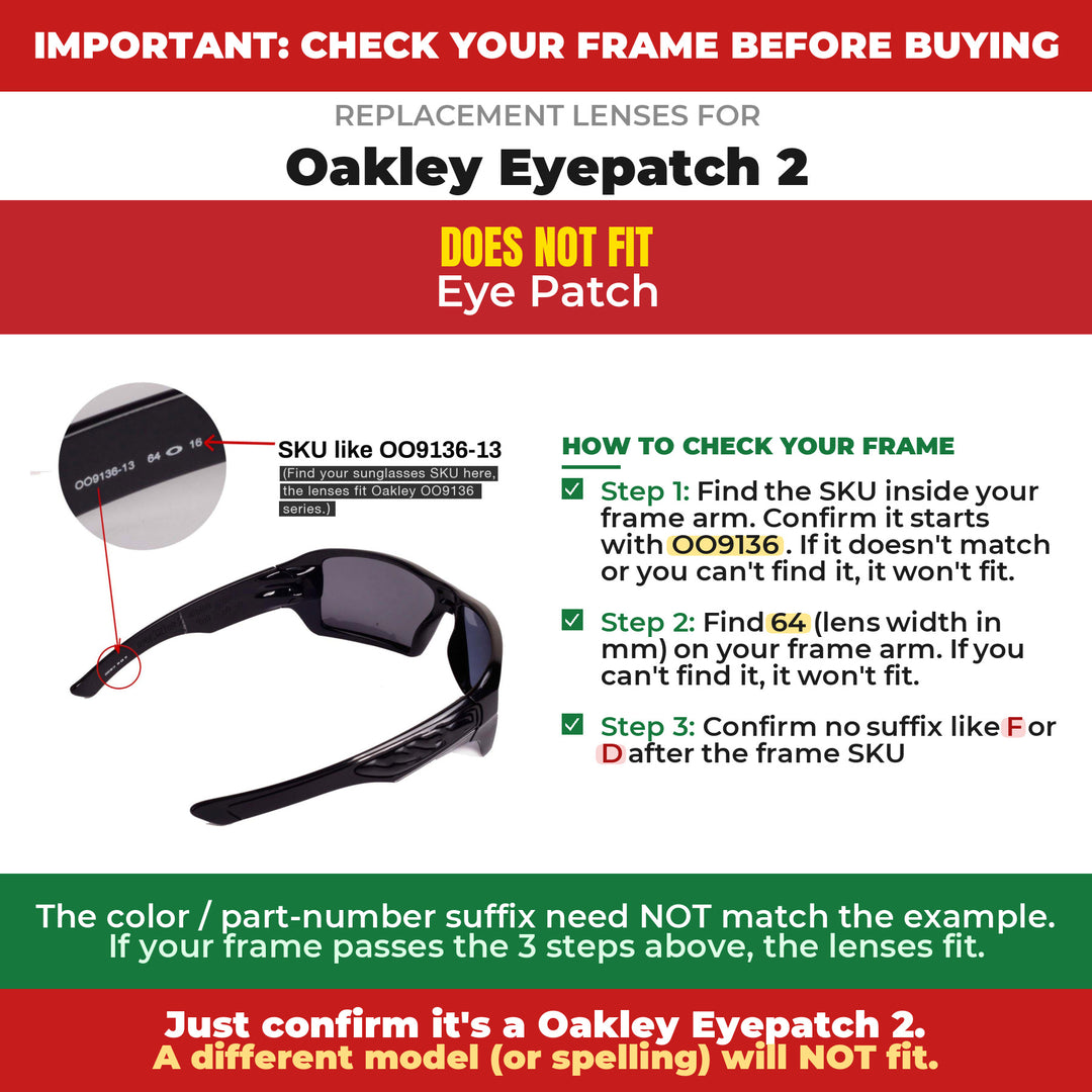 Verify your Oakley Eyepatch 2 frame