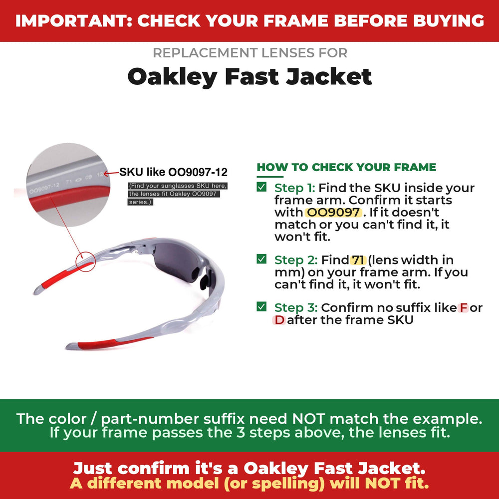 Verify your Oakley Fast Jacket frame#color_shared