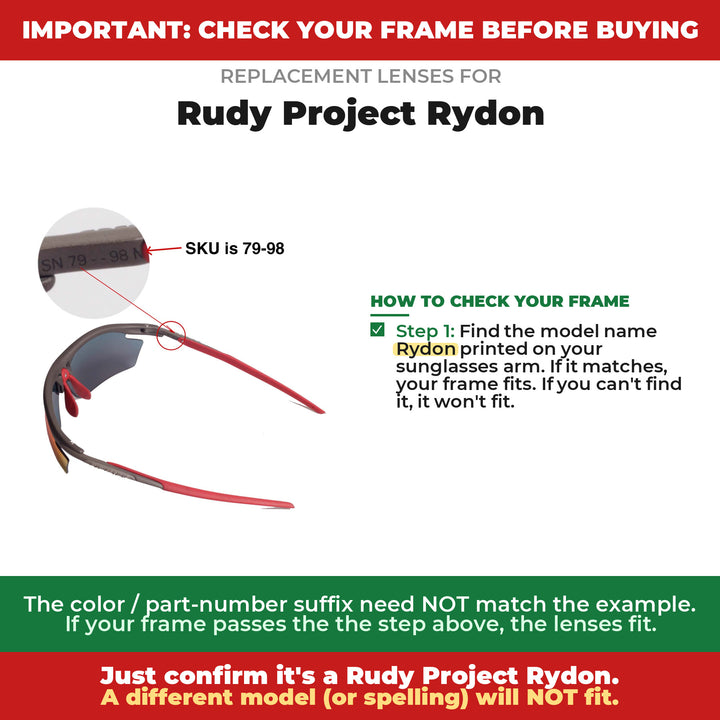 Verify your Rudy Project Rydon frame