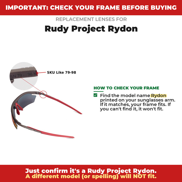 Verify your Rudy Project Rydon frame