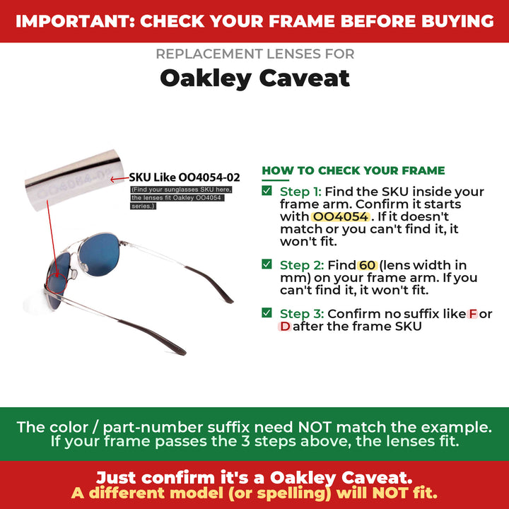 Verify your Oakley Caveat frame