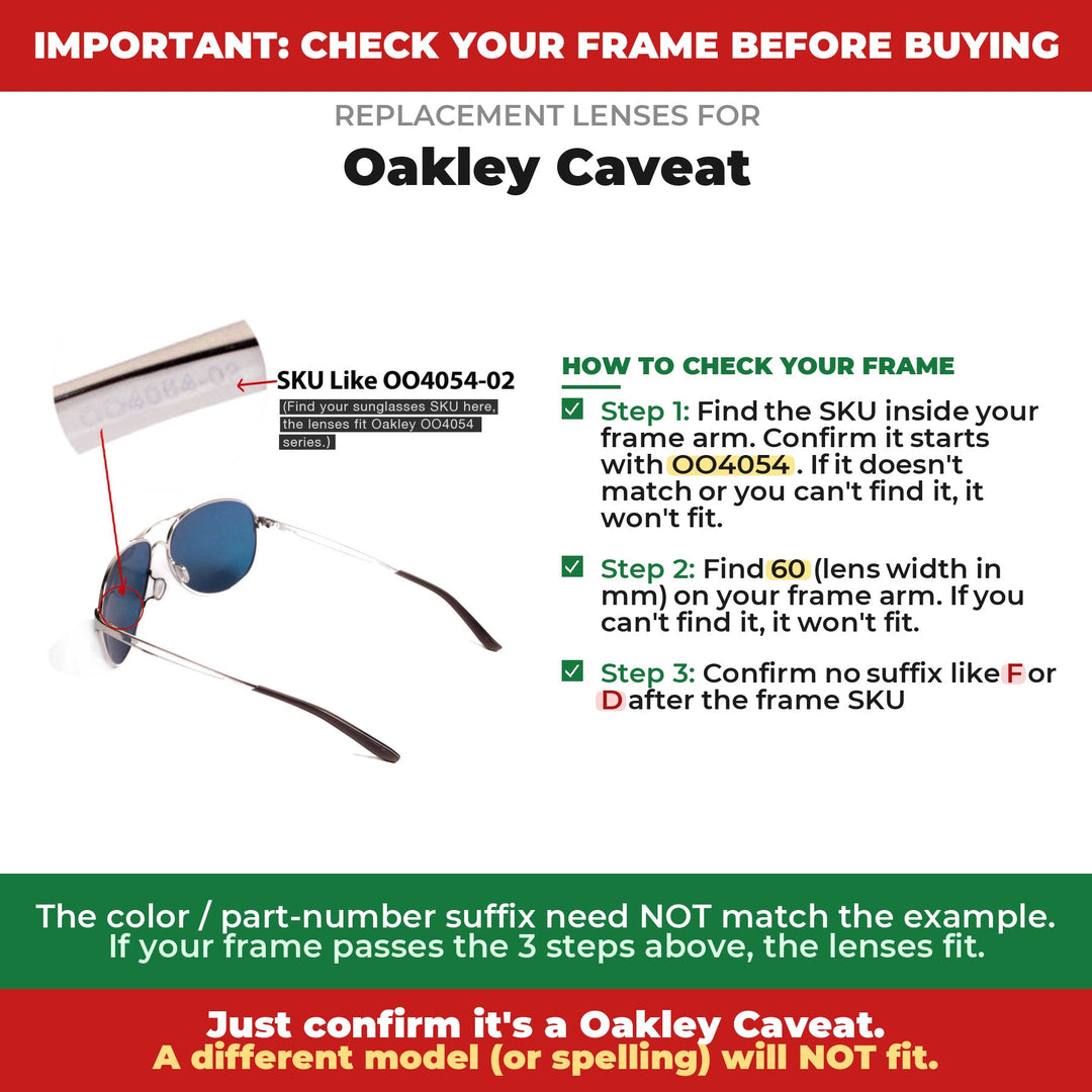 Verify your Oakley Caveat frame