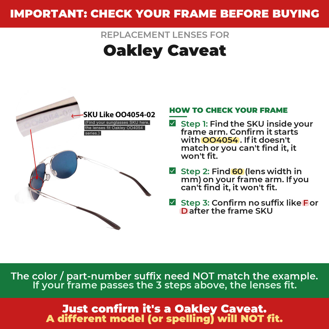 Verify your Oakley Caveat frame