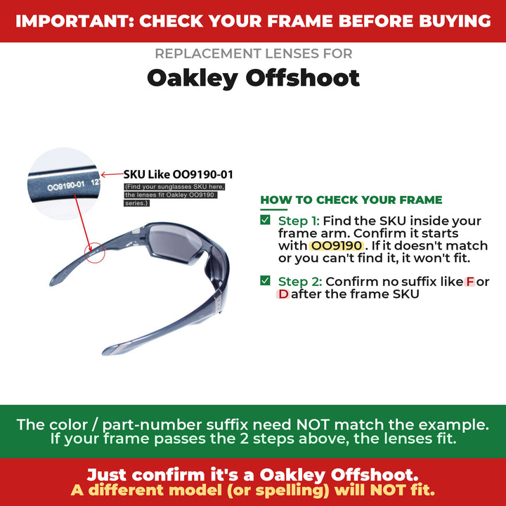 Verify your Oakley Offshoot frame