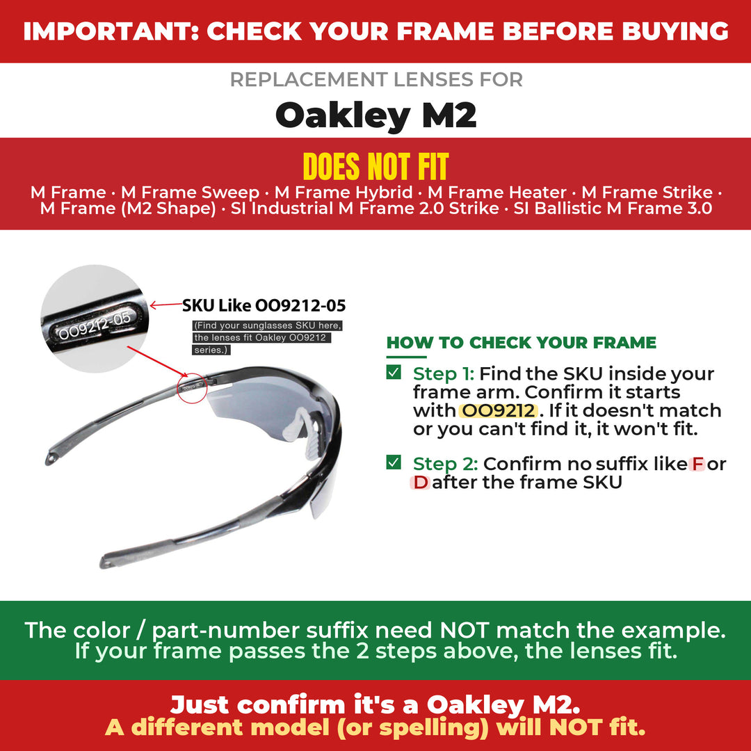 Verify your Oakley M2 frame