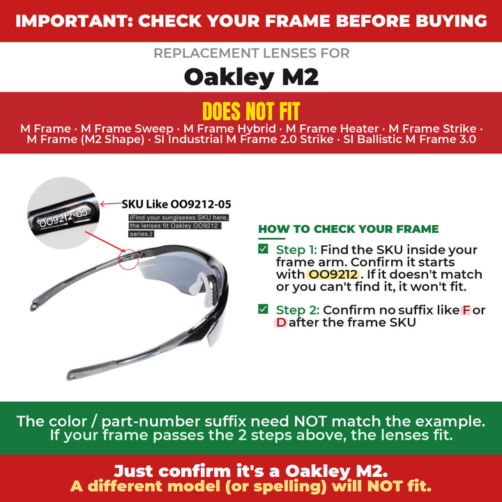 Verify your Oakley M2 frame