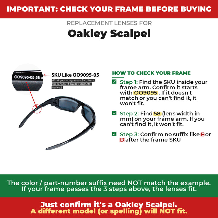 Verify your Oakley Scalpel frame
