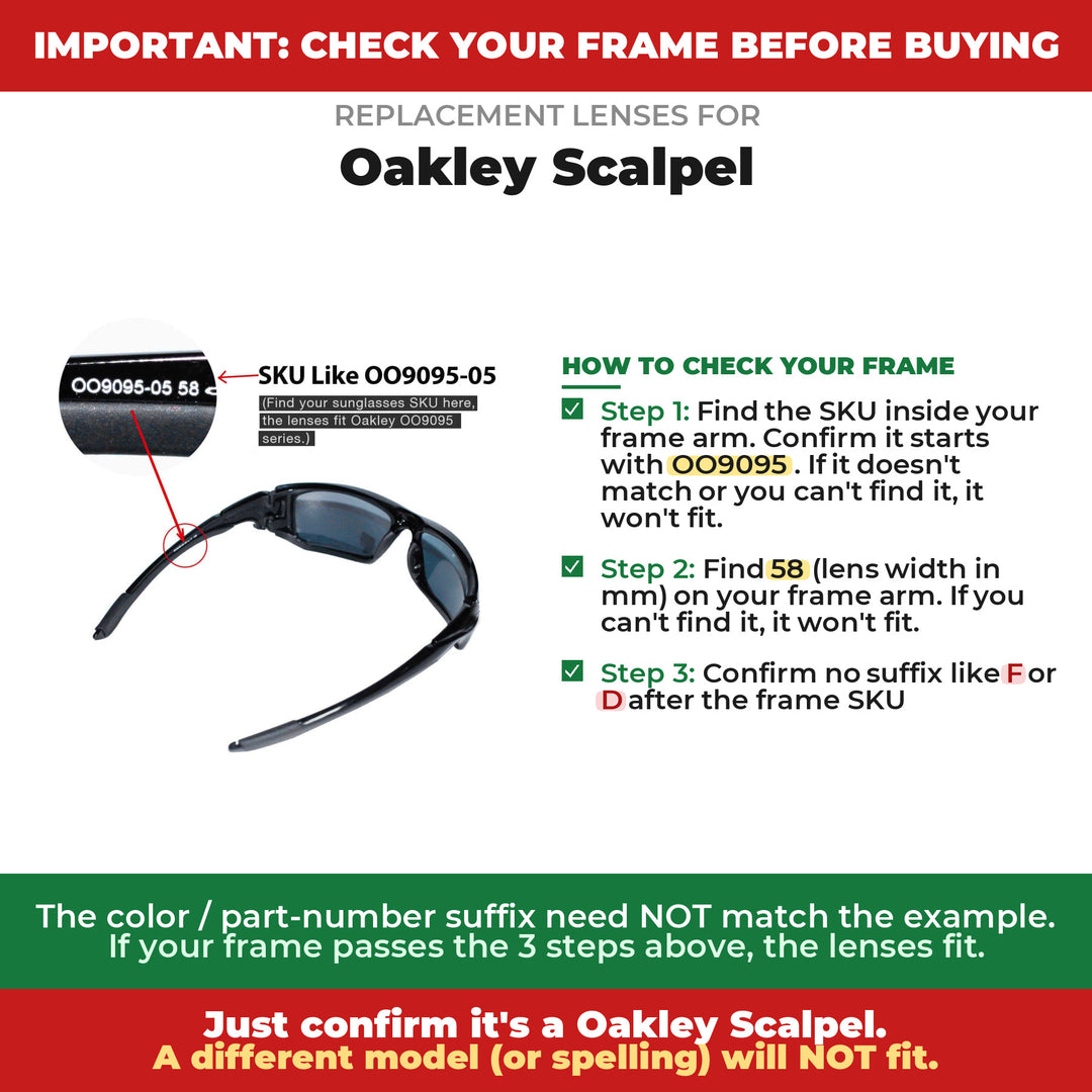 Verify your Oakley Scalpel frame