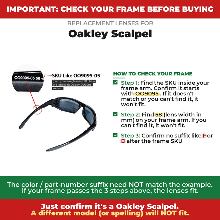 Verify your Oakley Scalpel frame