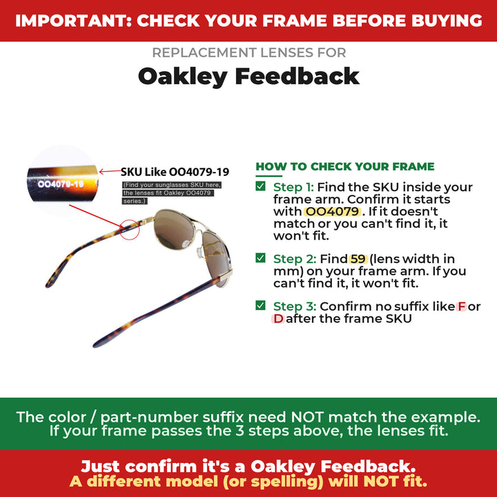 Verify your Oakley Feedback frame