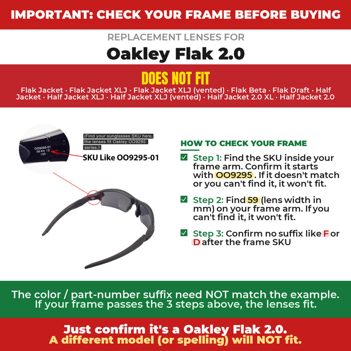 Verify your Oakley Flak 2.0 frame