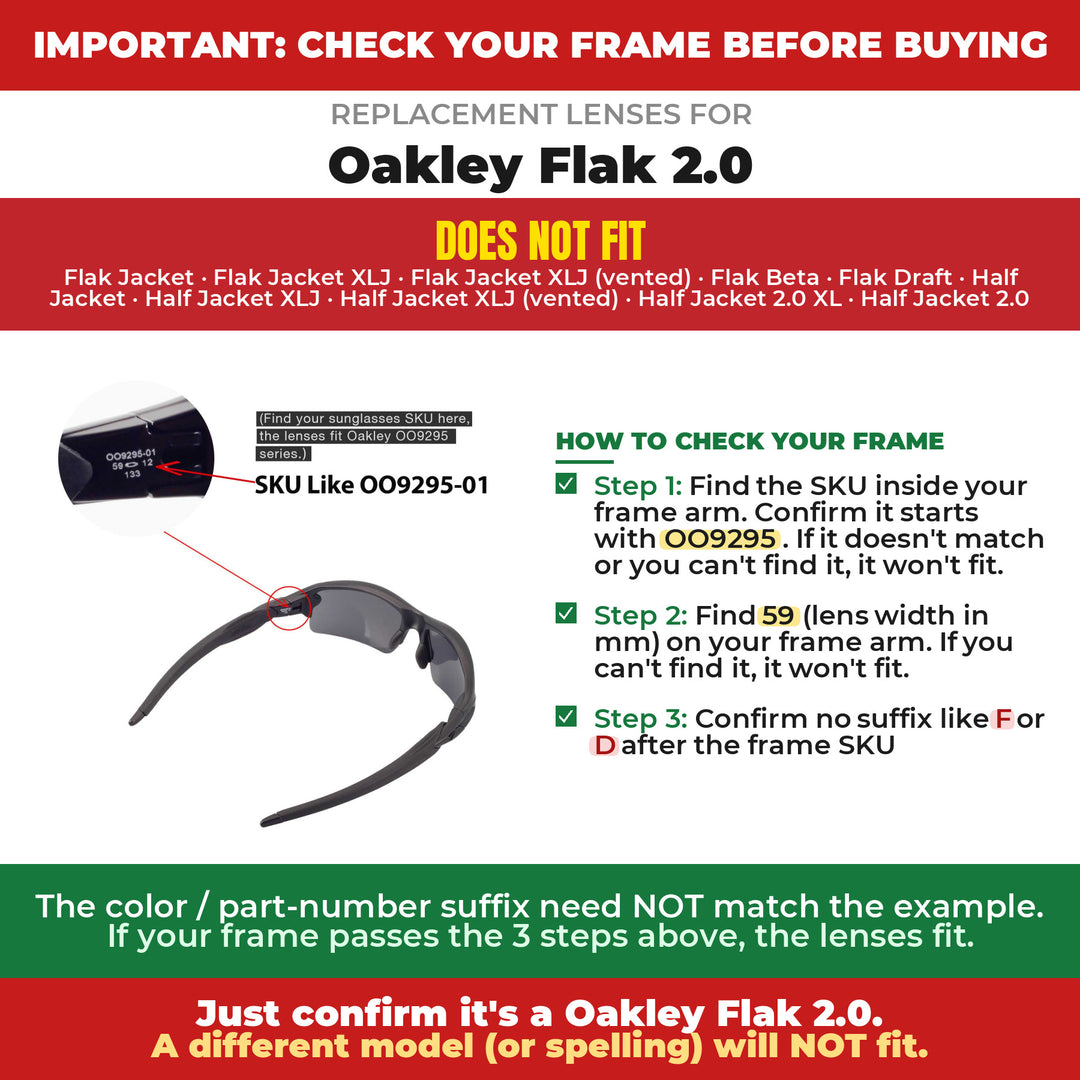 Verify your Oakley Flak 2.0 frame